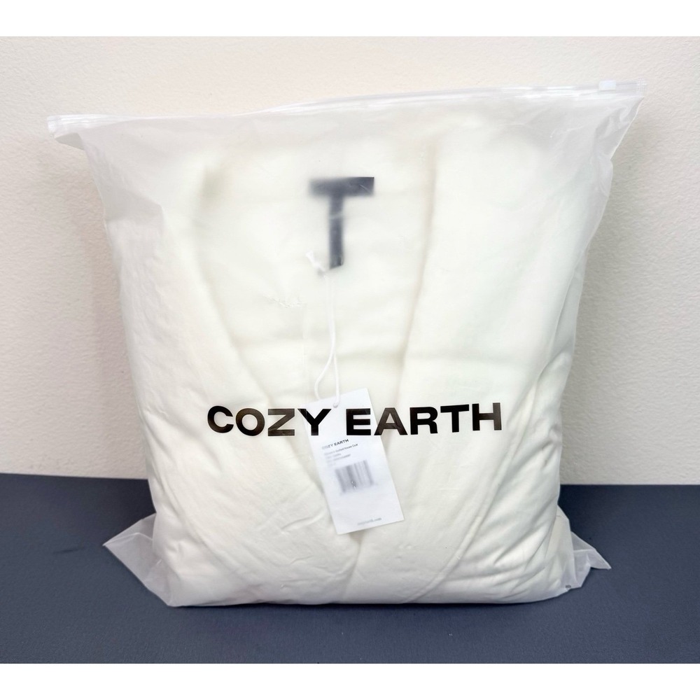 Cozy Earth Luxe Bath Robe Vanilla Quilted House Coat Size Small
